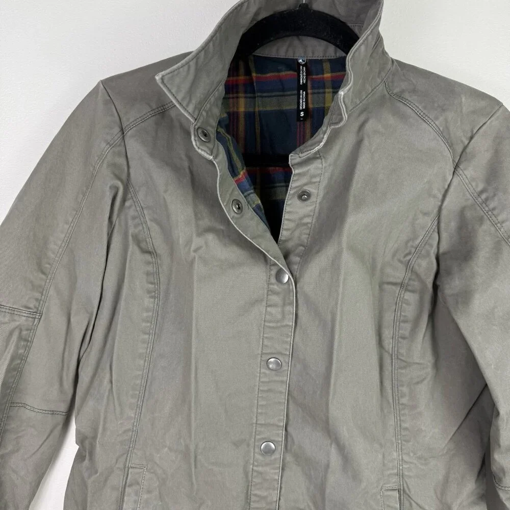 Kuhl Generatr Jacket Womens Small Olive Green Flannel Lined Utility Outdoor - Picture 3 of 9